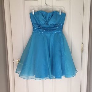 Light blue cocktail dress